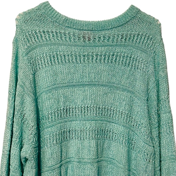 Torrid Aqua Blue Sweater 4 4X Open Knit Lightweight Beachy Ocean Soft #16974078 - Picture 7 of 11